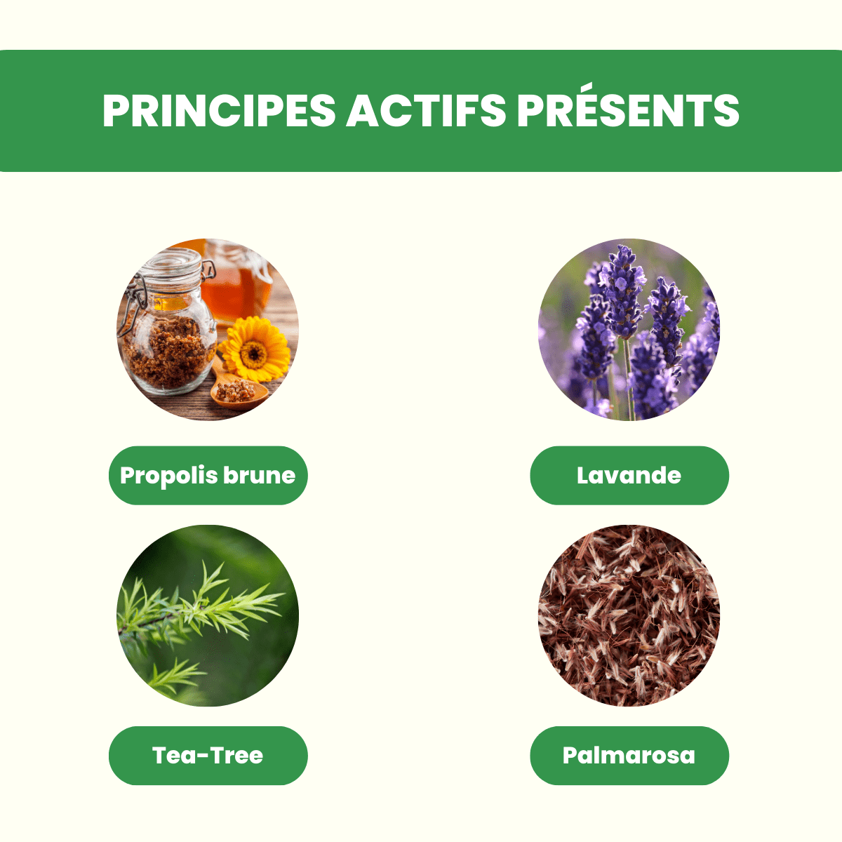 Propolis cream and organic essential oils