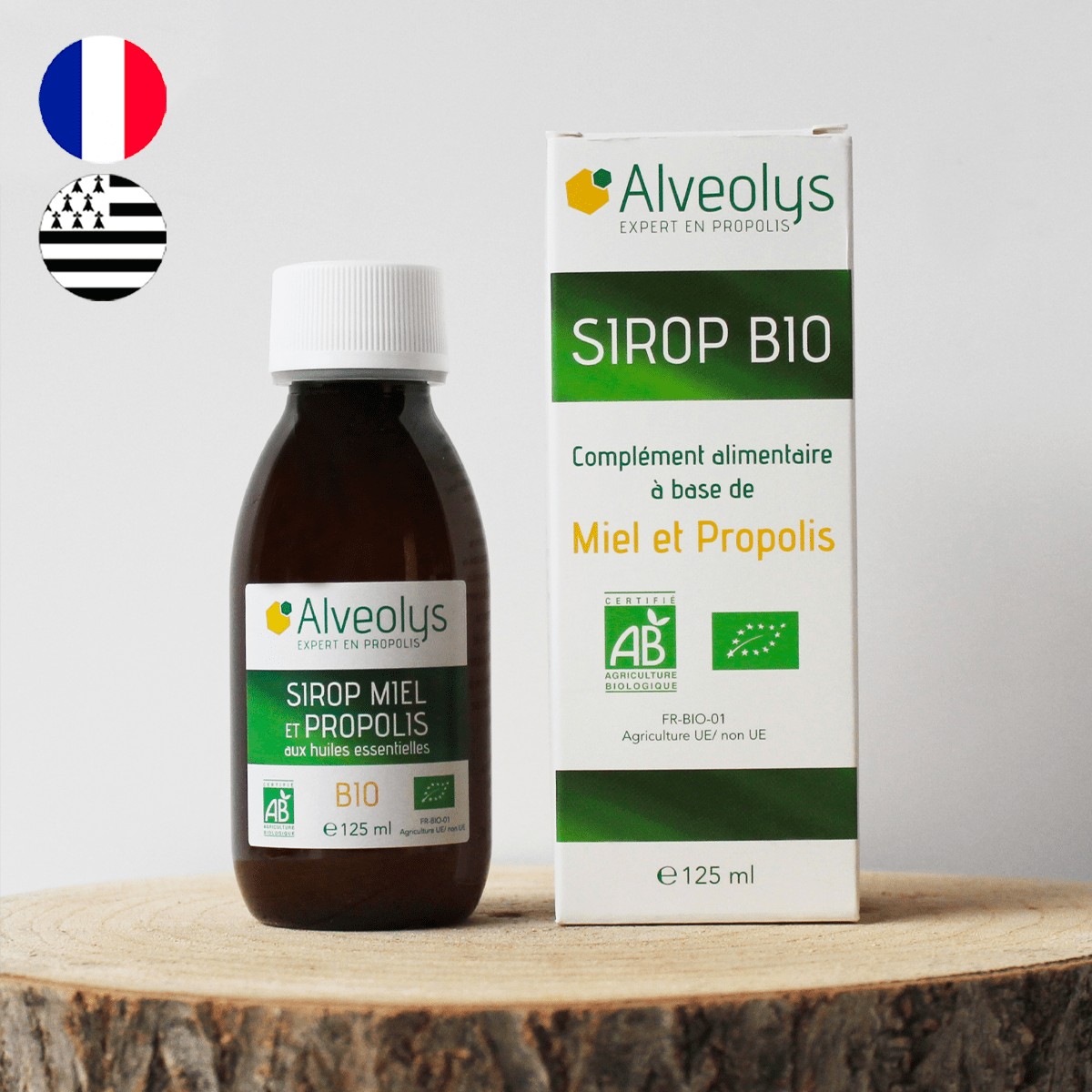 Organic honey and propolis syrup